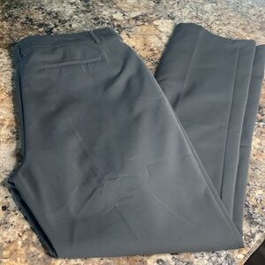 Grey mid rise zipper front straight leg pants NWT